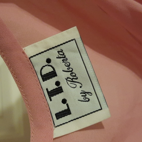 Vintage L.T.D. pink mauve dress by Roberta size 9/10 beautiful seed bead detail - Picture 6 of 9